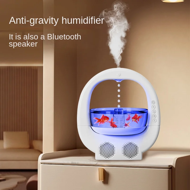 2024 New Anti-Gravity Humidifier Home Desktop Creative Aroma Diffuser with Bluetooth Speaker 3-in-1  увлажнитель воздуха  제습기