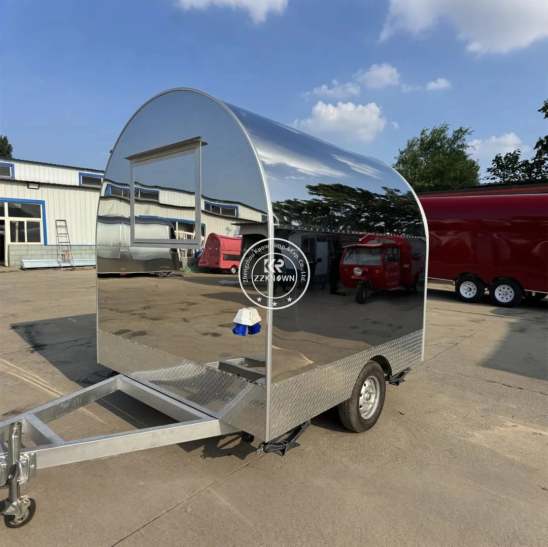 

Custom Mobile Fast Food Truck Commercial Snack Ice Cream Cart Catering Mobile Bar Food Trailers With Full Kitchen Equipments