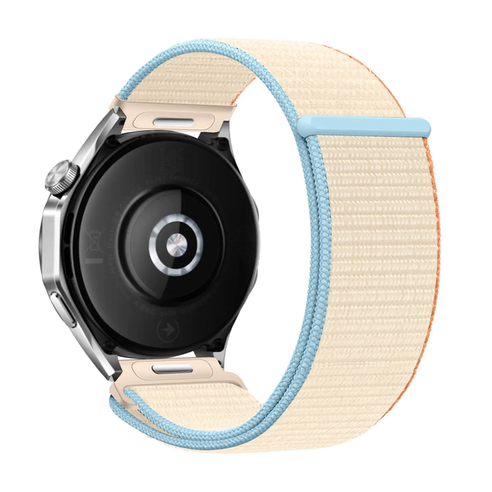 Nylon Bands for Huawei Watch GT 3 Pro/GT 3 SE/GT 3/GT 2 Pro/GT 2E/GT/GT 2/GT 4/GT 5/GT 5 Pro 46mm with Velcro and Snap fastener