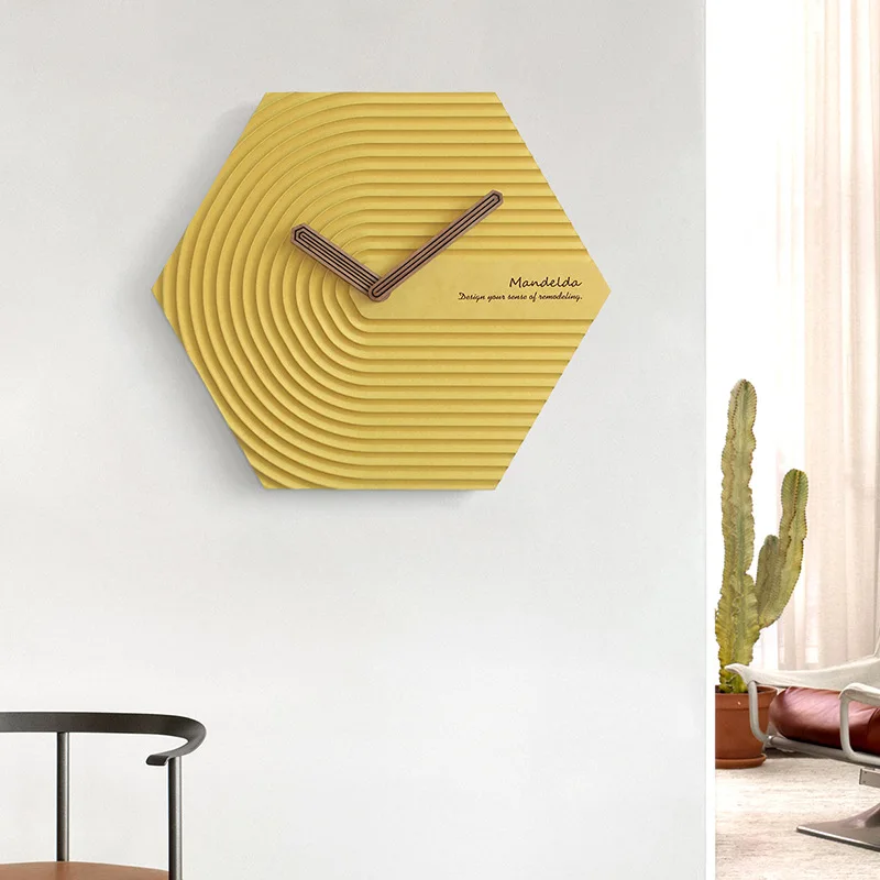 

Wall hanging minimalist clock creative wall clock living room Nordic home simple decoration