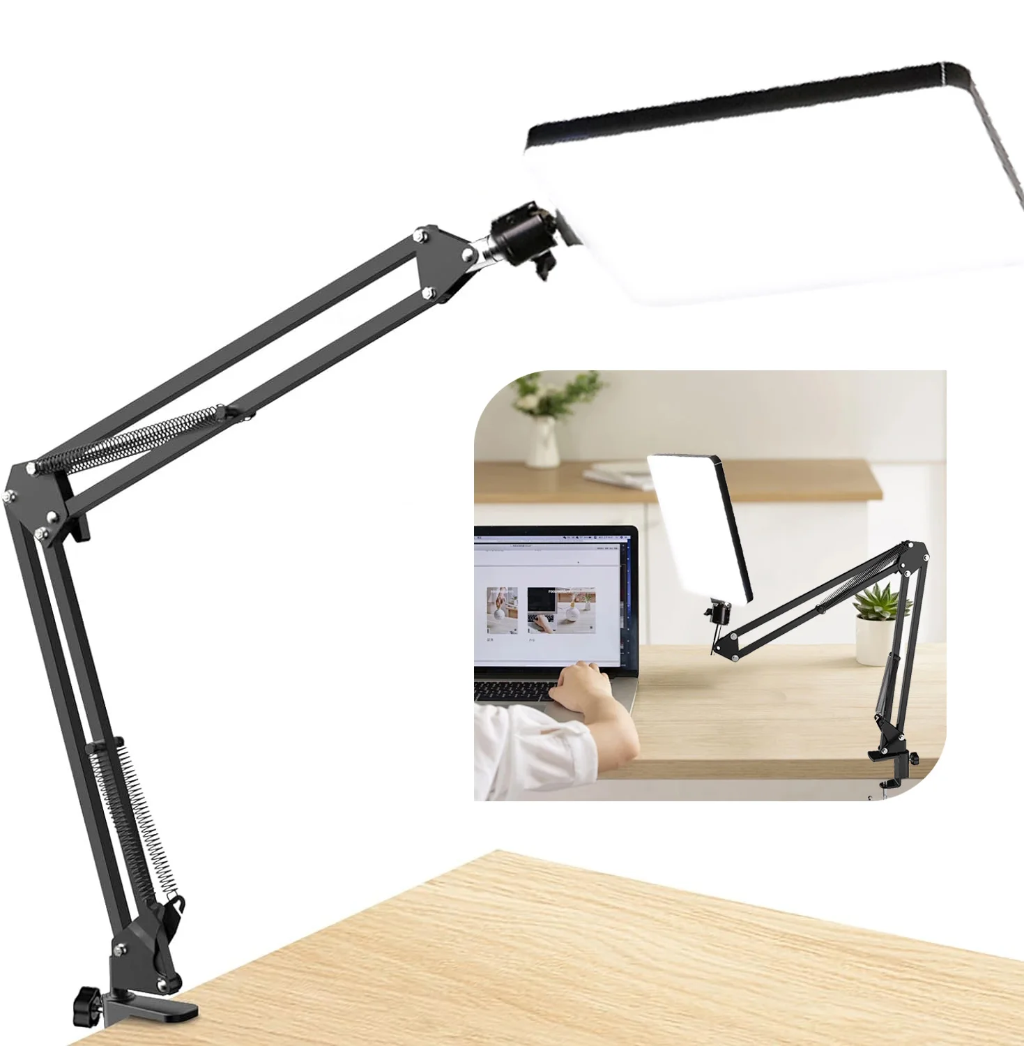 LED video lights Selfie Lights Conference Lighting Photo Studio Lamp With Scissor Arm Stand For Zoom YouTube Live Streaming