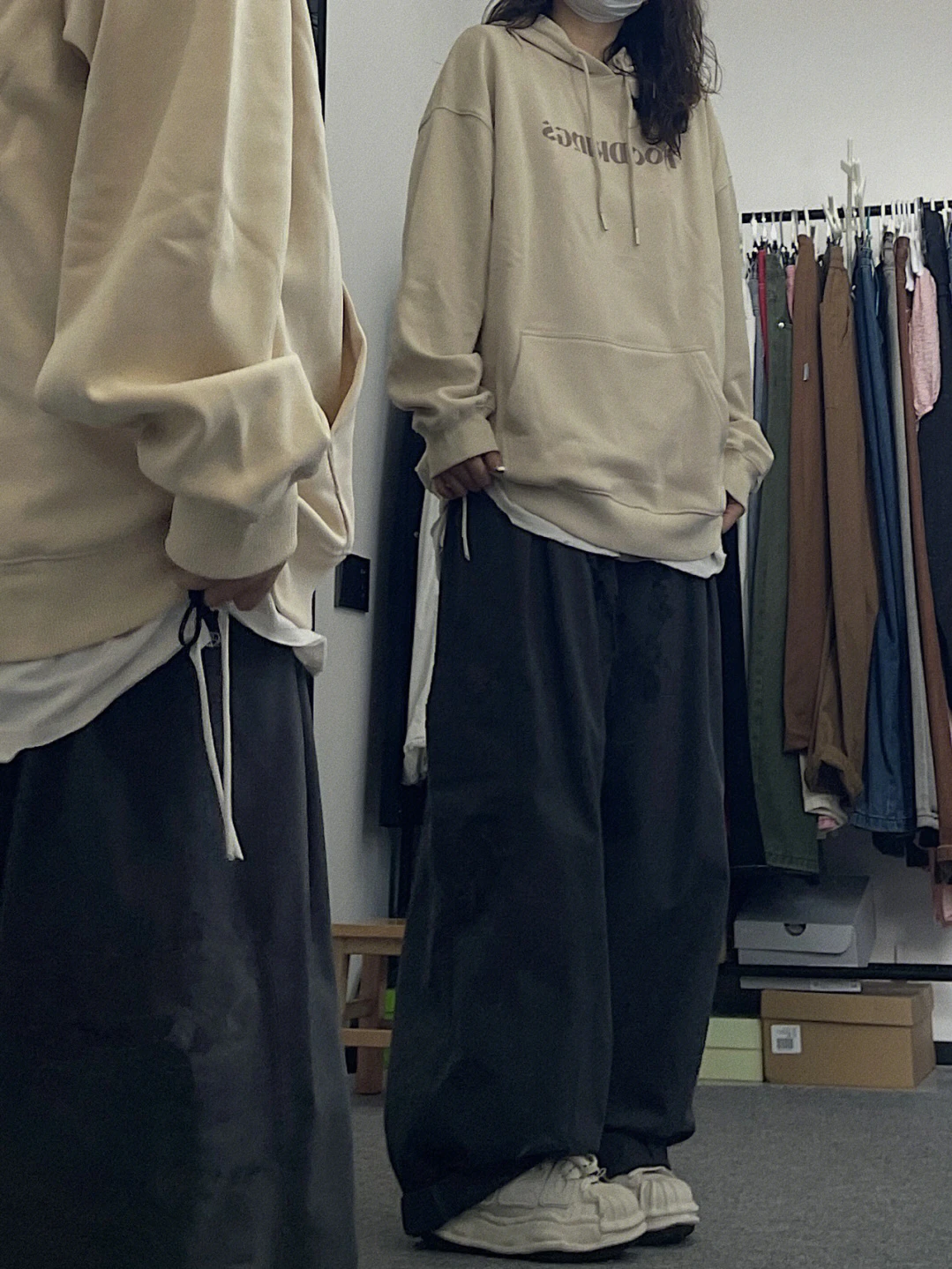 

Retro Loose Straight Leg Wide Leg Pants Street Sle Hong Kong Workwear Casual Long Trousers ex Khaki Cotton Casual Pants