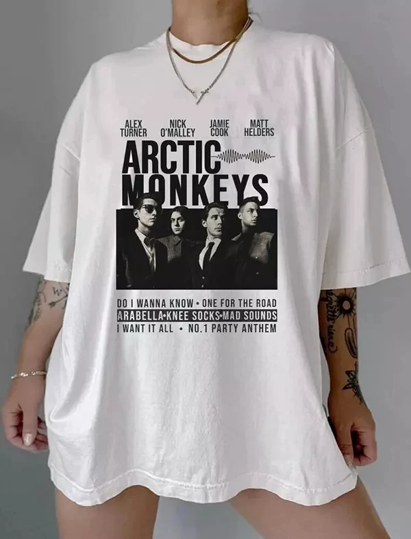 Arctic Monkeys Tour 2023 Shirt North American Tour TEE New Black T shirt Pure cotton high-quality streetwear harajuku