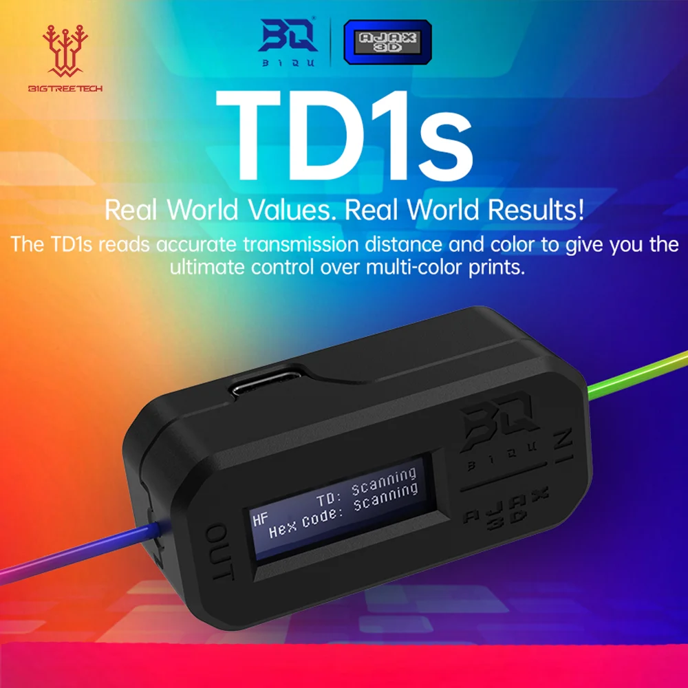 BIGTREETECH TD1s Filament Hex Color Code Quickly Read TD Values OLED Display Real Time Feedback Use For Hue Forge 3D Printer