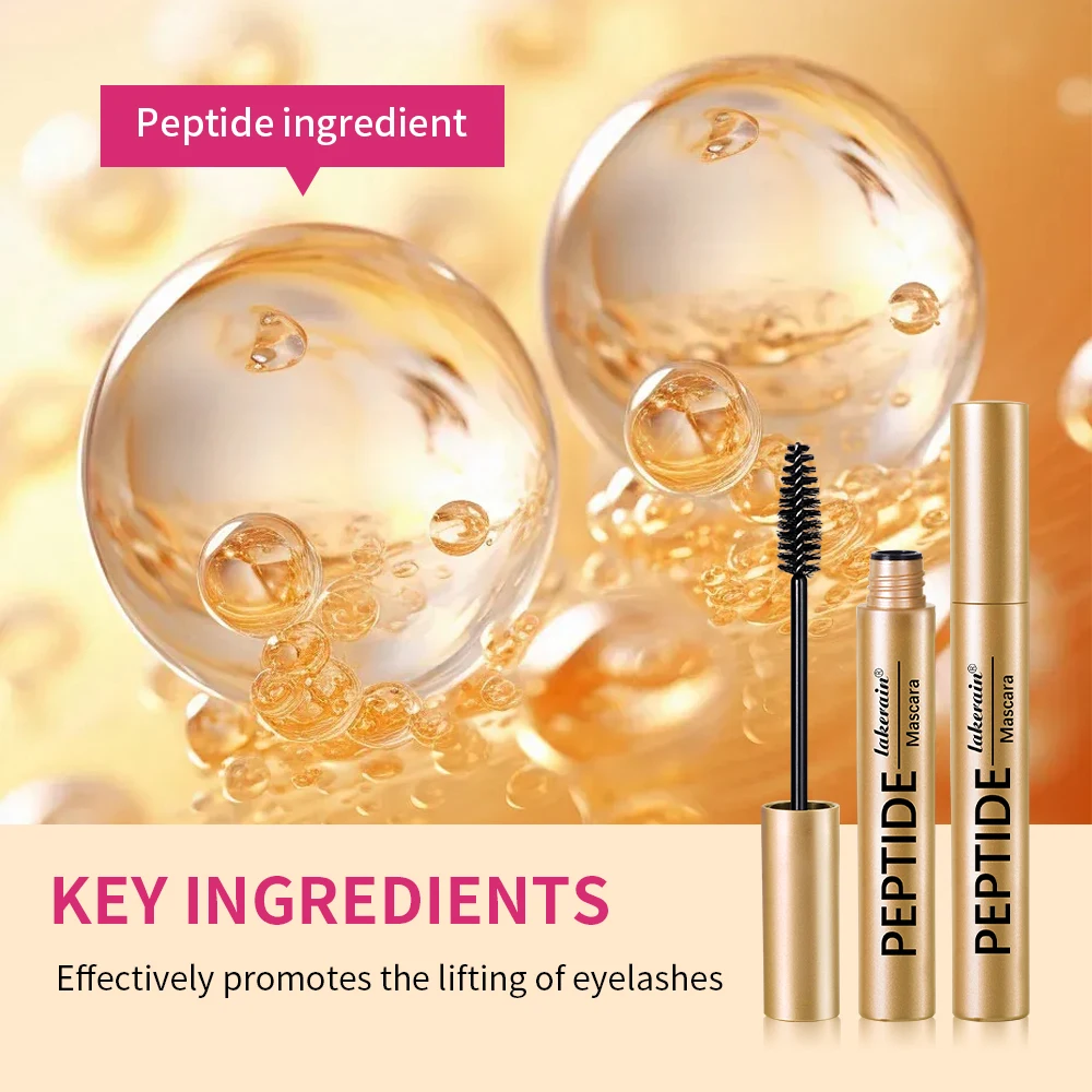 Mascara peptidique noir, construction plus longue, longueur des cils, pour aider à la croissance des cils, soin nourrissant, maquillage plus fort et épais
