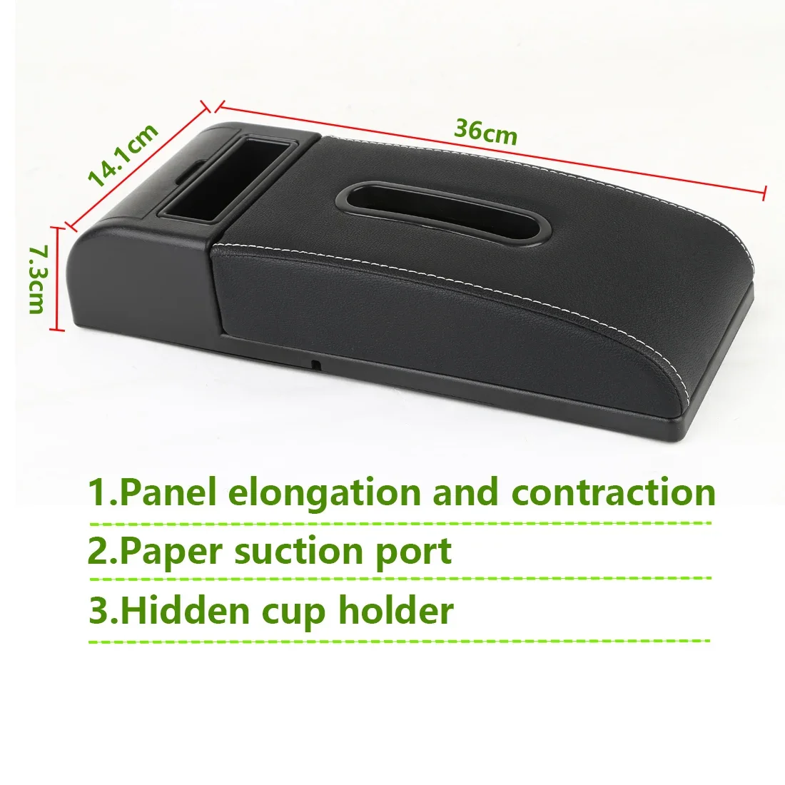 Car Armrest Mat Universal Height Increase Pad Car Tissue Box Armrest Protection Cushion Storage Box Elbow Support Arm Cover