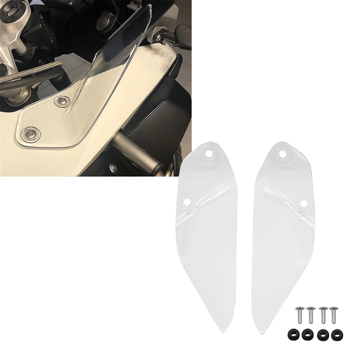 Motorcycle Side Windshield Windscreen Panel Wind Deflector for BMW R1200GS Adv 2014-2020 R1250GS Adv 2019-2021