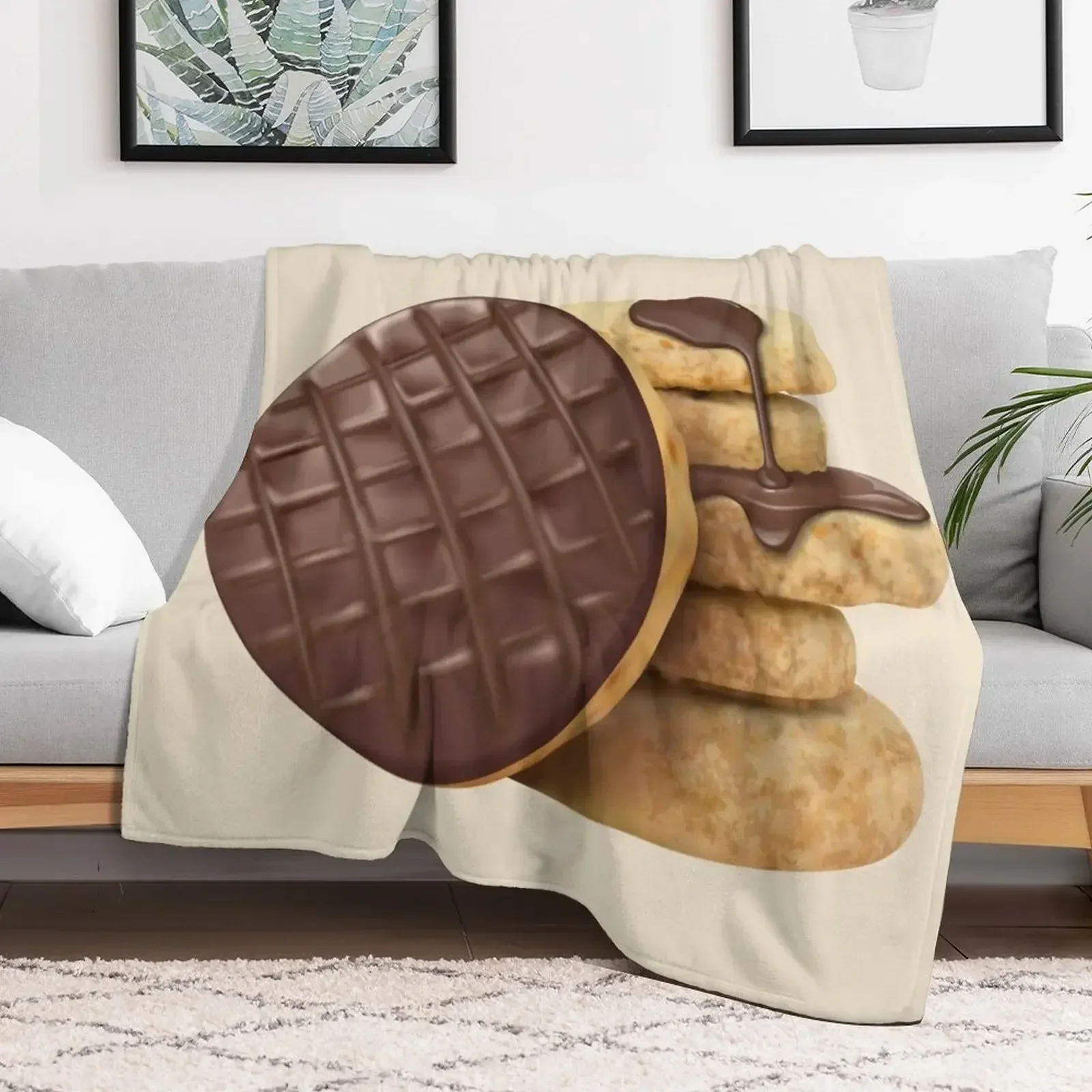 

Milk Chocolate Digestive Biscuits Throw Blanket Softest Soft Beds for sofa Blankets Sofa Luxury Thicken Plush Blankets