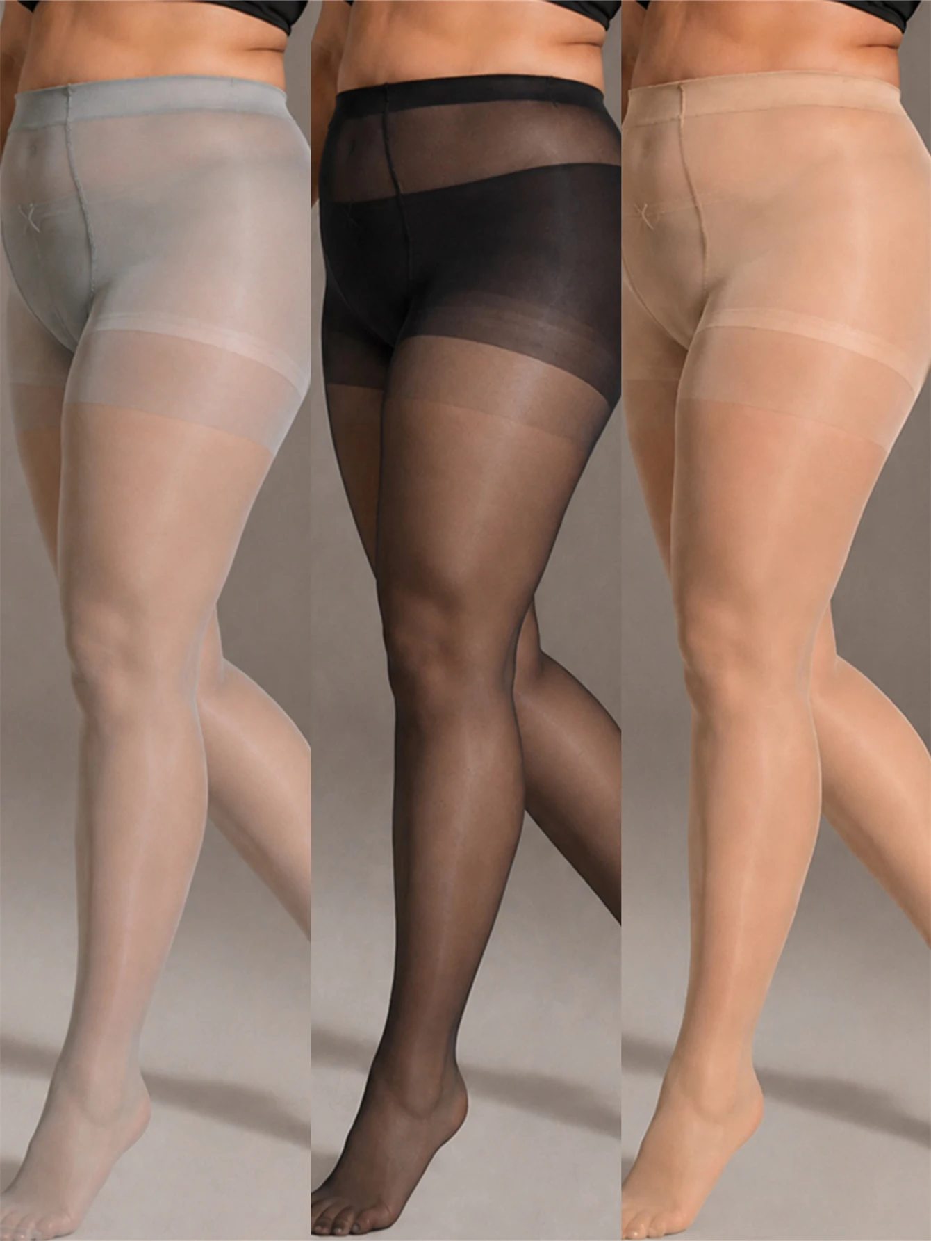1/3 Pairs Plus Size Solid Tights Pantyhose For Women High Waist Sheer Stockings for Ladies Dress Office/Daily
