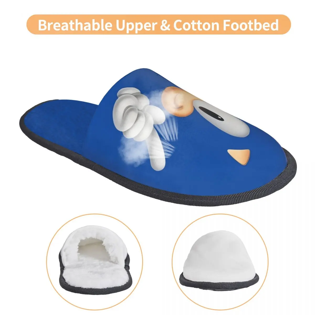 맞춤형 소닉 메모리 폼 슬리퍼 여성용 편안하고 따뜻한 고슴도치 게임 하우스 슬리퍼