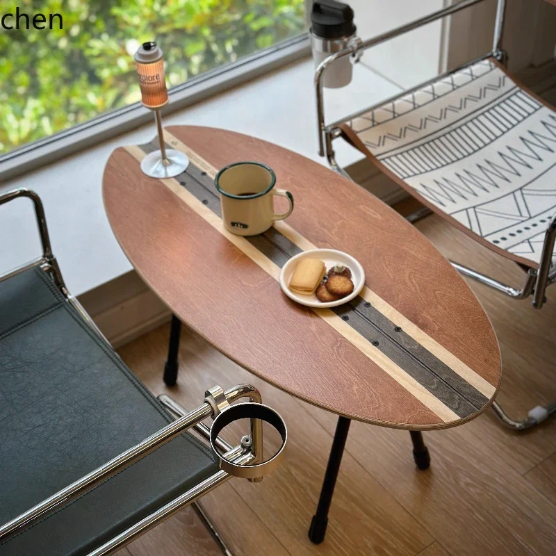 produces camping folding olive table outdoor wind coffee side table small apartment floor decoration