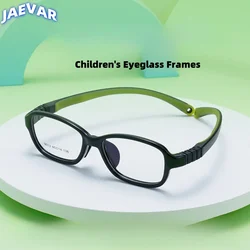 9-12 Years Old Nano Silicone Children's Eyeglass Frame Ultra-light Rectangular Screwless Link Boy And Girl Eyeglass Frame 9013