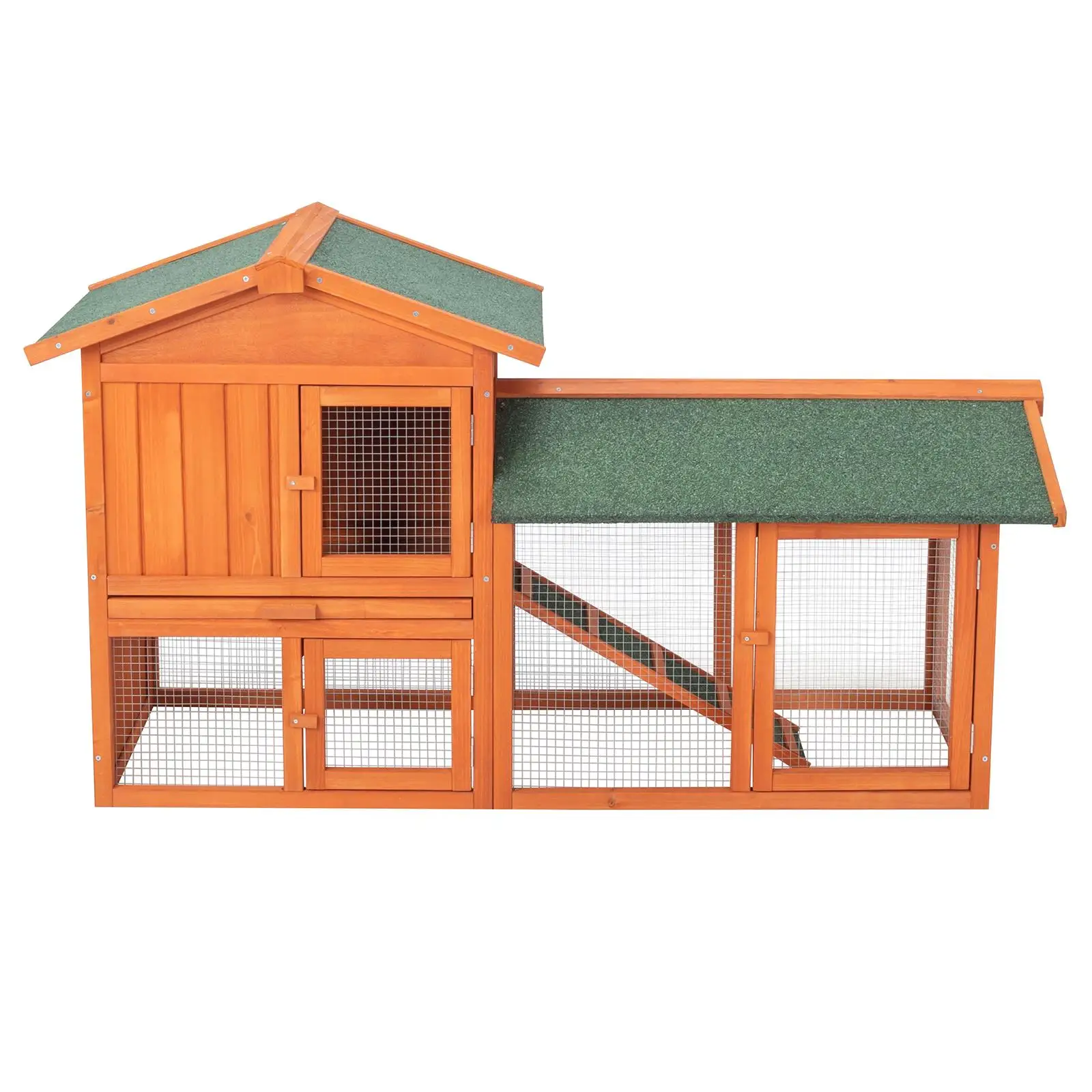 61 Wooden Chicken Coop Hen House Rabbit Hutch Poultry Cage Habitat for Outdoor Pets