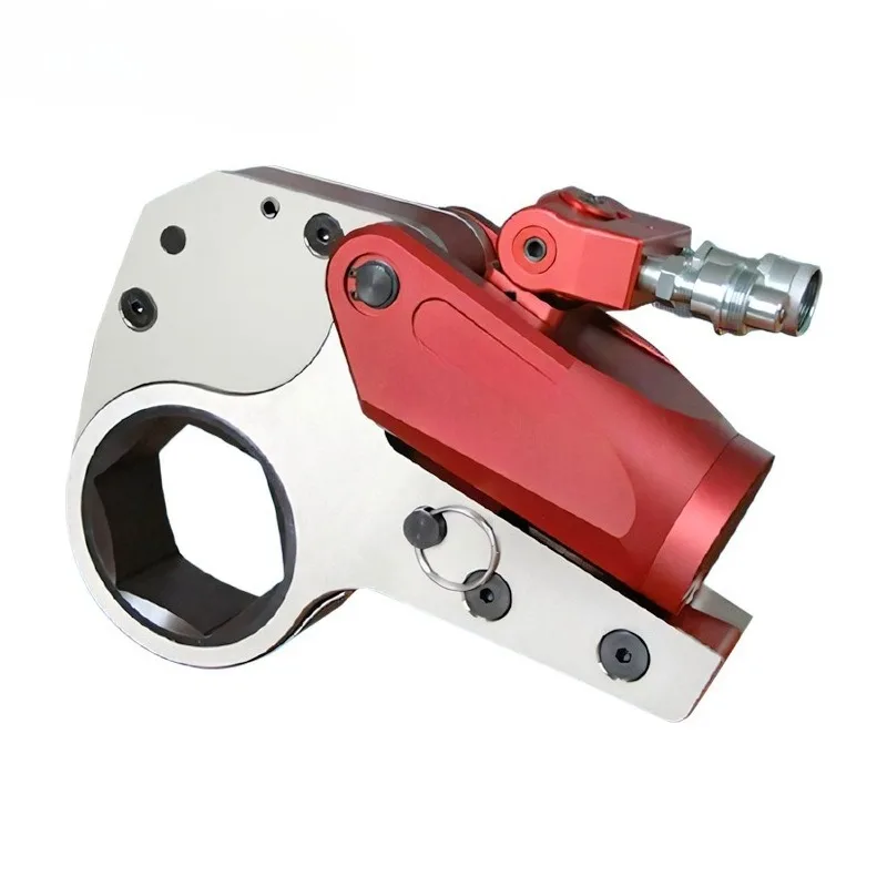 Electrical hollow heavy-duty hydraulic wrench with high torque, titanium-aluminum alloy special bolt removal