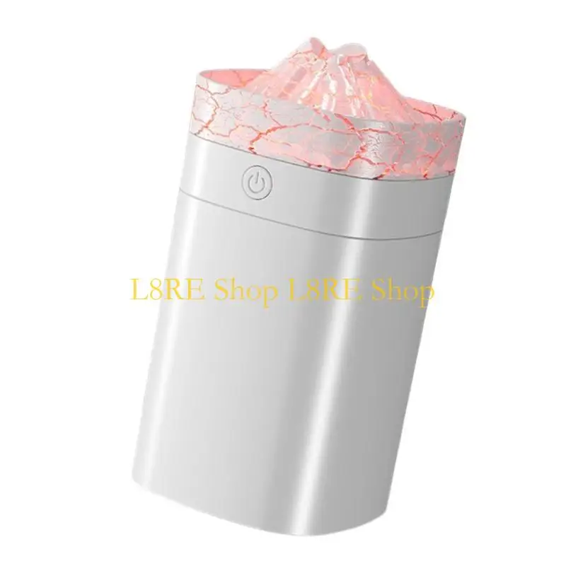L8RE Portable Mini Volcano Humidifier 300ml Small Humidifier Cooling Mist Desktop Humidifier for Baby Bedroom Travel Office