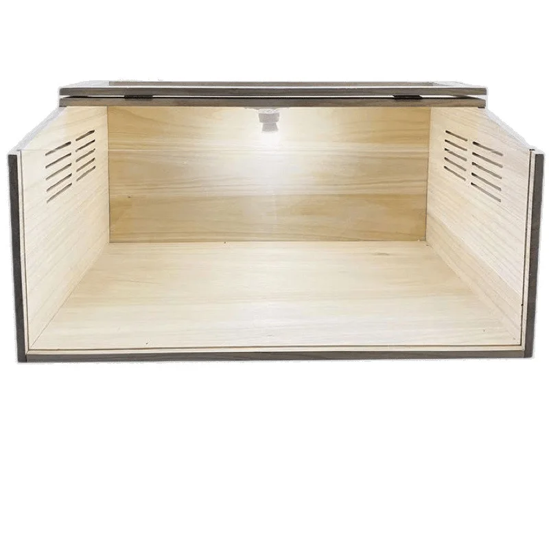 

Hamster cage gold silk solid wood special villa luxury house transparent breathable acrylic full set