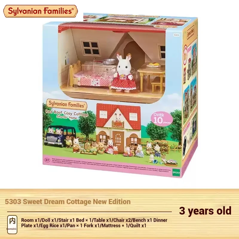 Original genuine product SYLVANIAN FAMILIES Anime Action Figures Sweet Dream Cabin New Edition Set Toys Kids Toy Birthday Gift