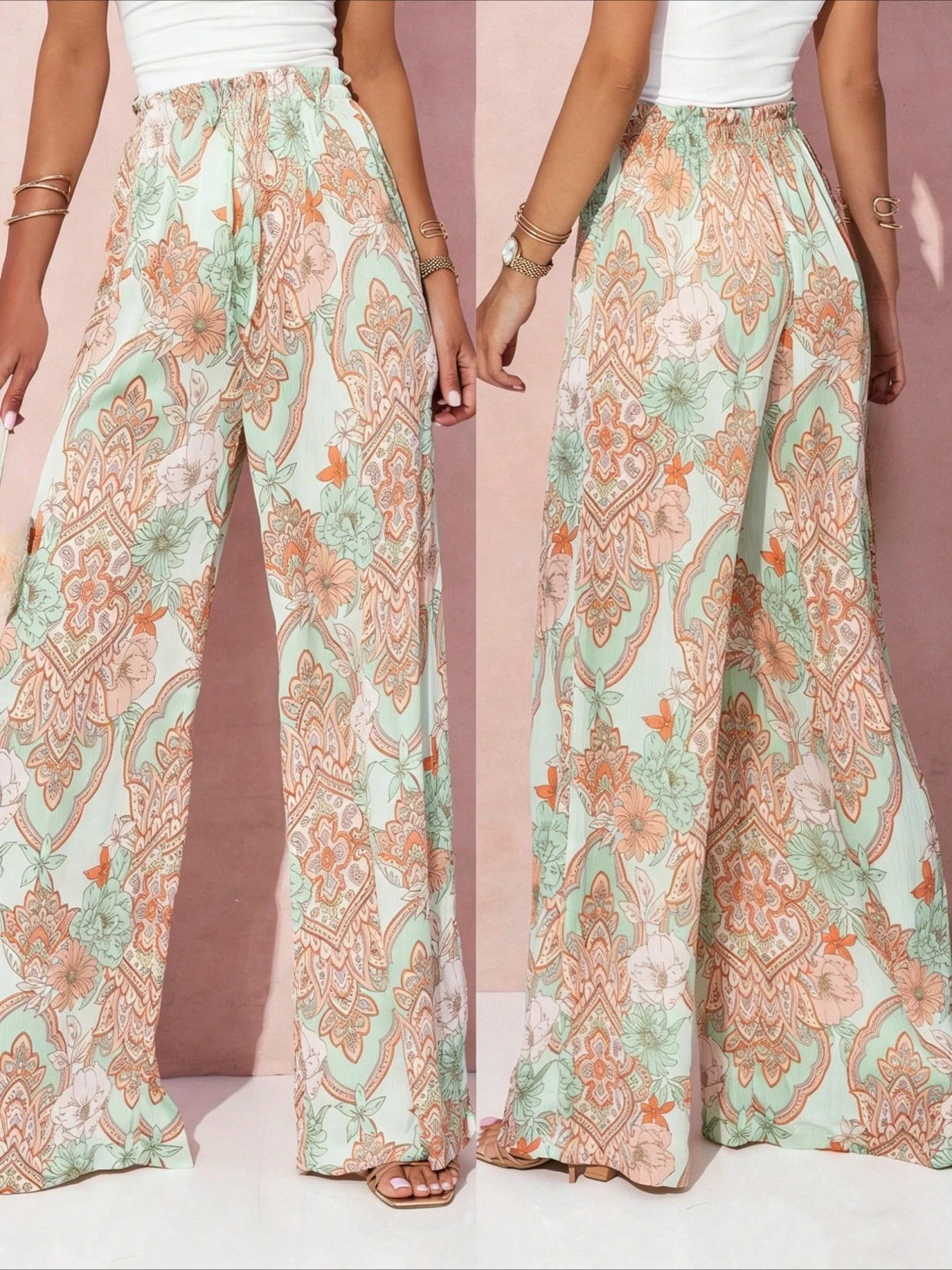 

2026 Hot Selling Summer Fashion Hawaii Bohemian Vacation Leisure Flower Texture 3D Printing Outdoor Hip Hop Pants Large Size