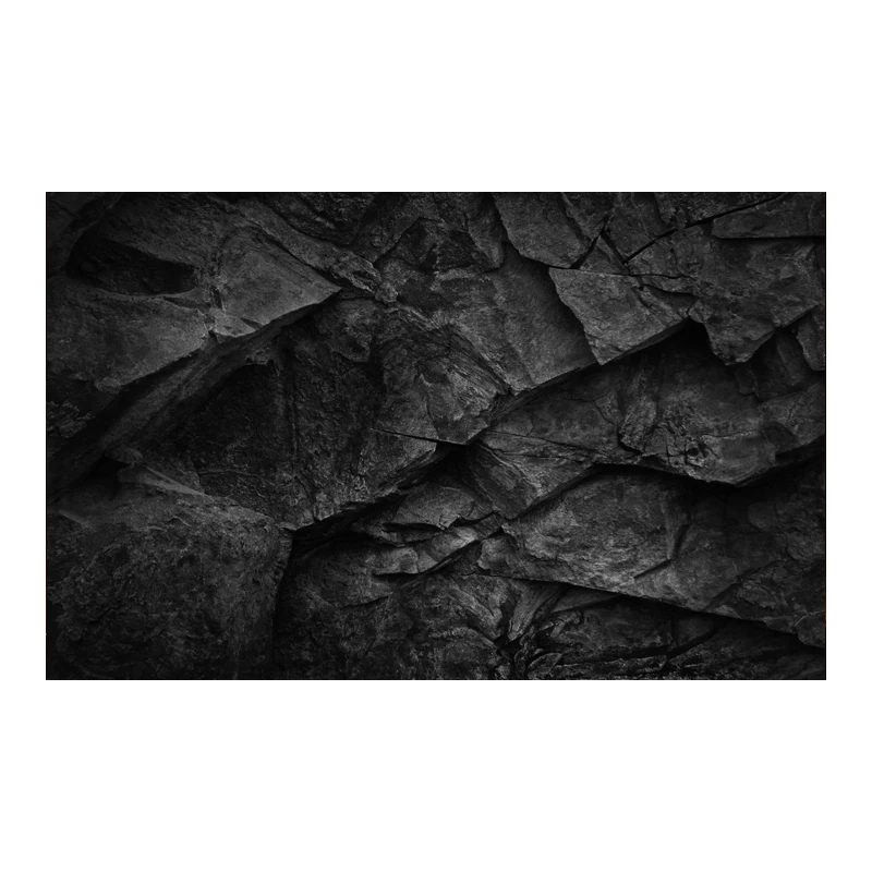Aquarium Background Sticker Background Poster HD Black Ash Stone Fish Tank Decoration Self Adhesive Wallpaper 3d Background