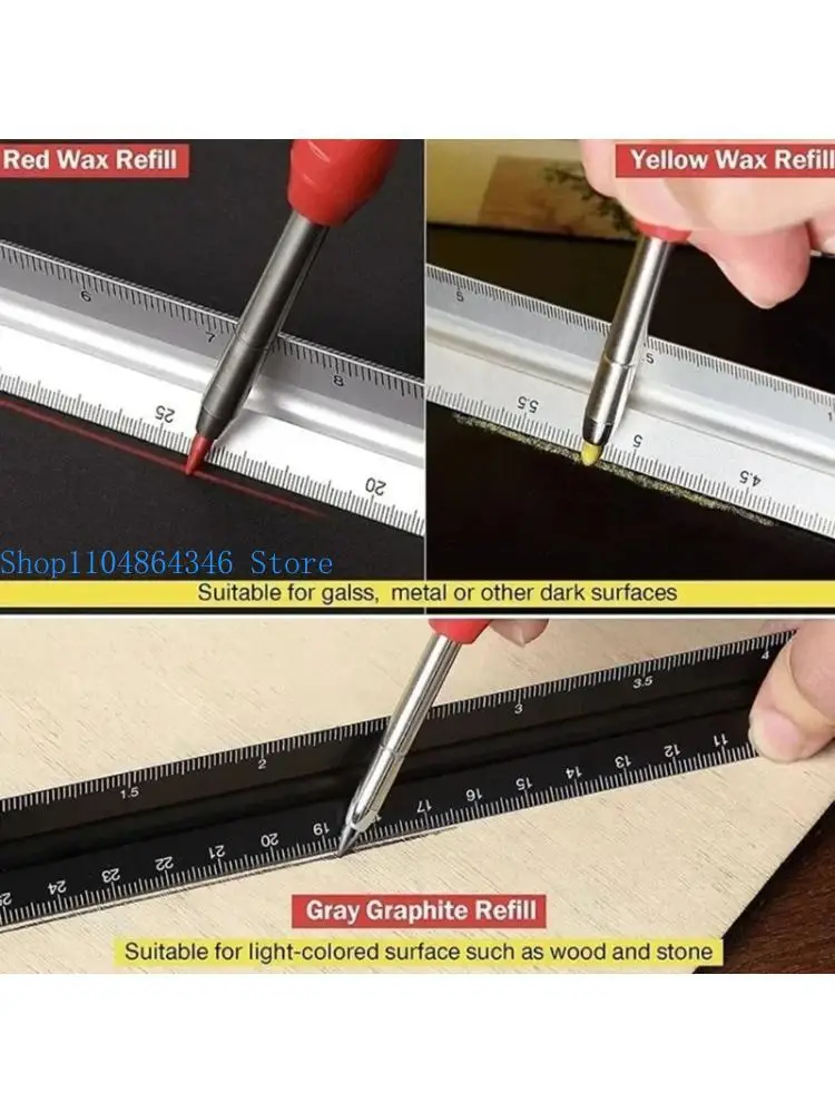 

5asd 6Pieces 2.8mm Mechanical Pencil Refills Woodworking Pencil Refills For Woodworking Drafting Scribing Deep Hole Marking