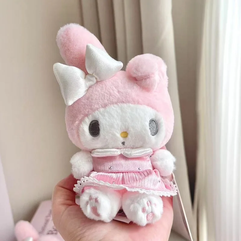 Sanrio mariposa serie MY Melody llavero de felpa falda rosa alas de mariposa dulce bolsa de Piano colgante lindo Melody juguete de peluche regalo