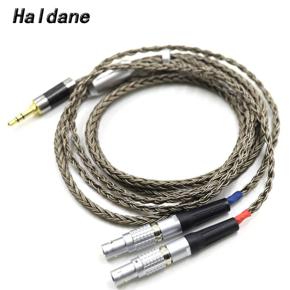 Haldane Gun-Color 16 core Single Crystal Silver For Focal Utopia ELEAR 4Pin XLR 2.5MM 4.4MM Balance Headphone upgrade cable