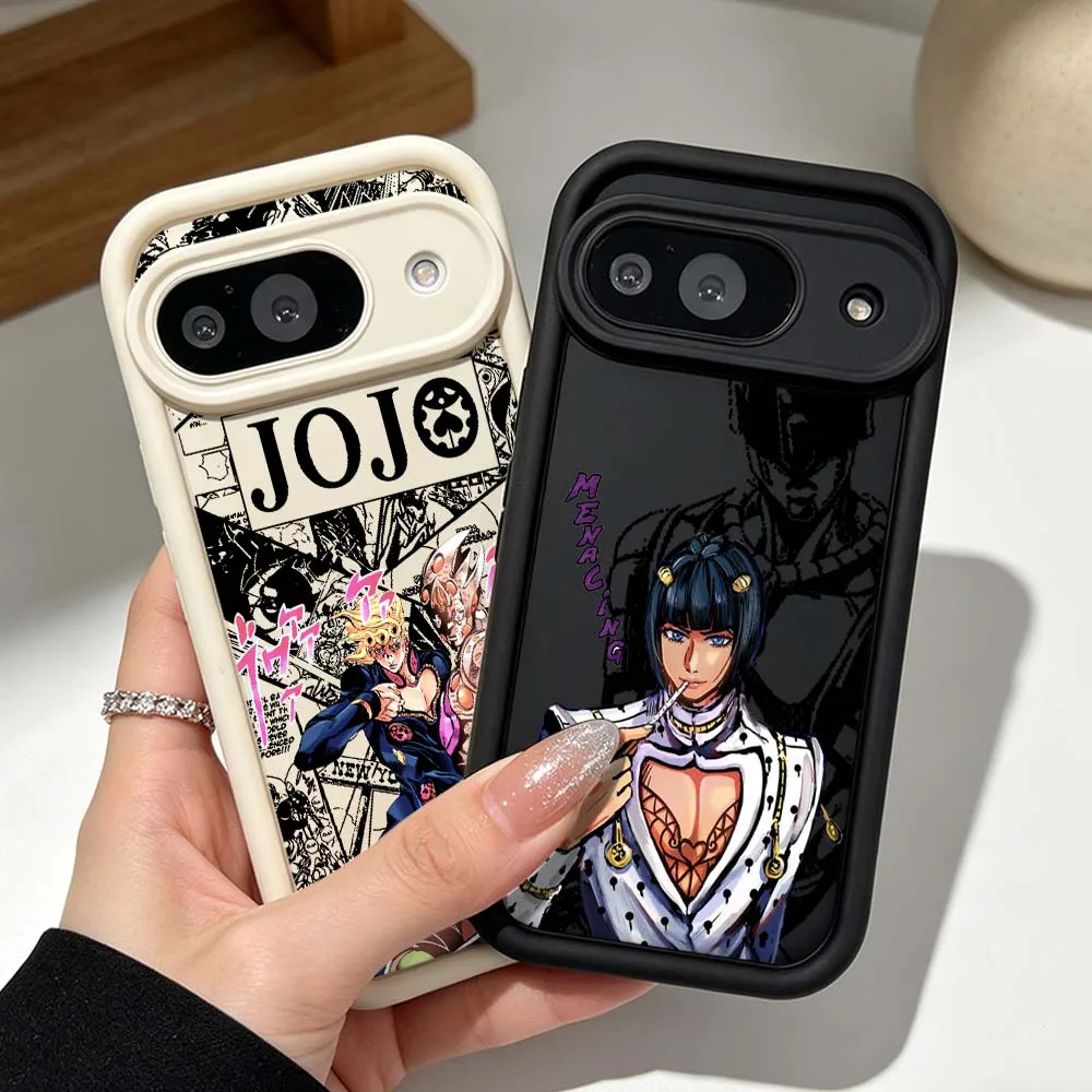JOJO Handsome Phone Case For Google Pixel 10 9 8 7 9a 8a 7a Pro XL Eye Ladder Silicone Cover