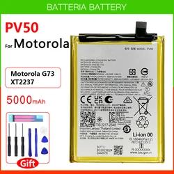 100% Original Genuine 5000mAh PV50 Battery For motorola Moto G73 XT2237 XT-2237 PV 50 Batteries Batteria + FREE Kit Tools