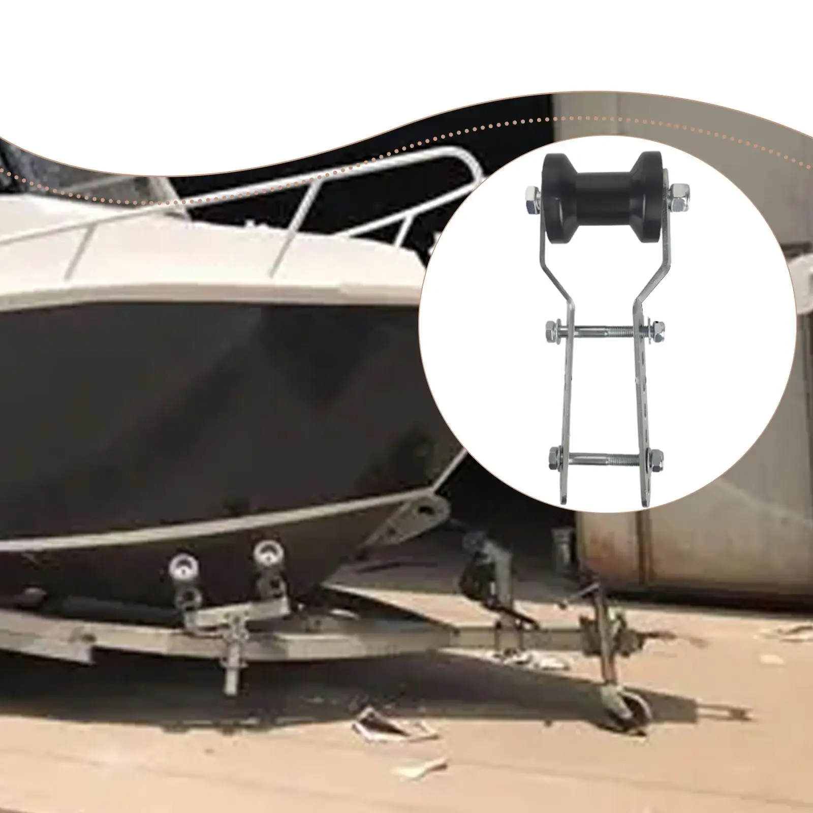 

Регулируемый кронштейн для киля в сборе, аксессуар для прицепа для лодки, портативная замена, профессиональный, 5-дюймовый резиновый ролик для киля