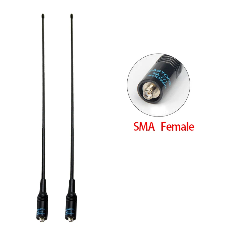 NA-771 SMA 암 SMA-F 듀얼 와이드 밴드 유연한 안테나, 양방향 라디오, BAOFENG, VHF, UHF, 144, 430MHz, UV-5R BF-888S UV-82 등