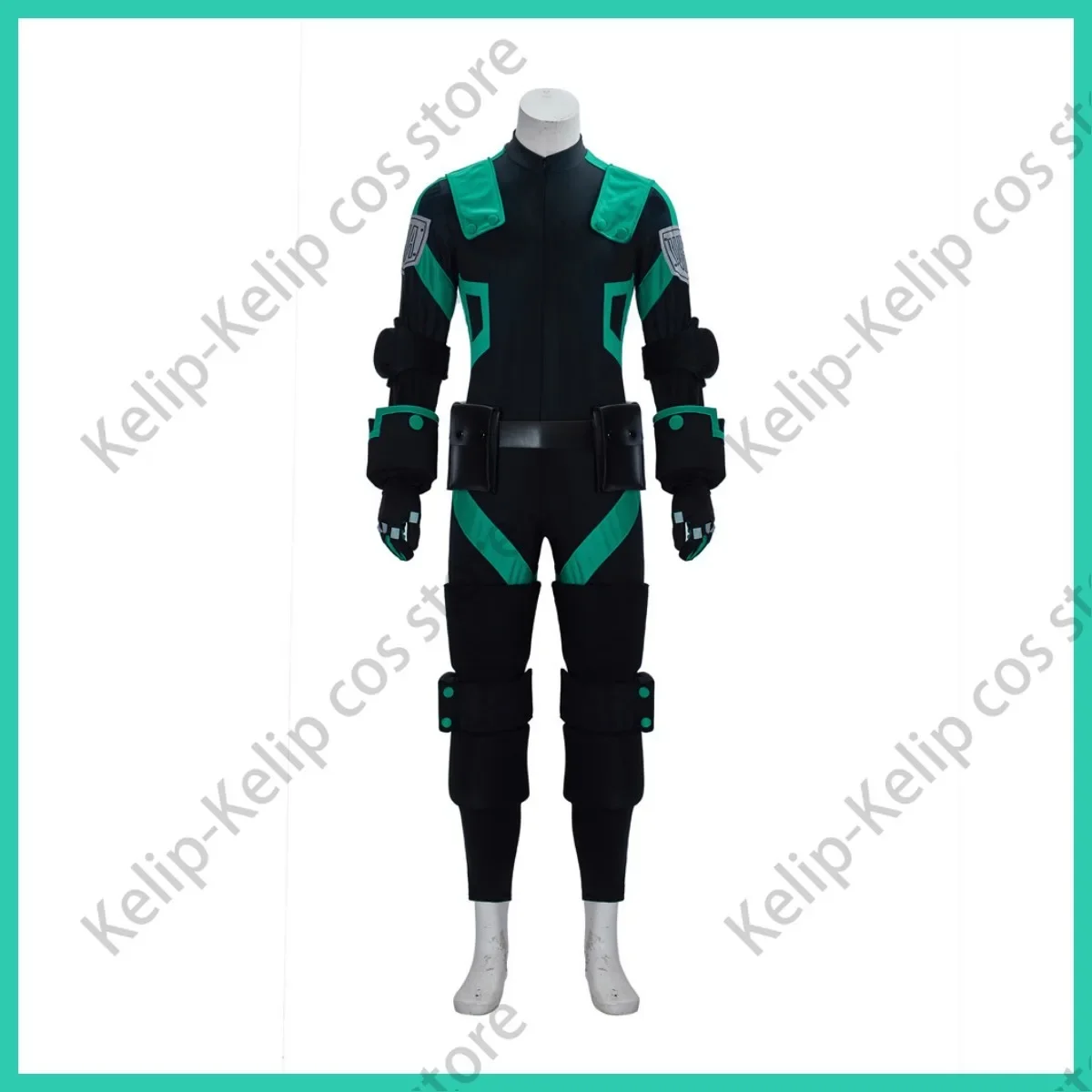 My foreAcademia Midoriya Izuku Cosplay Costume pour homme, perruque, uniforme de skip noir, ensemble complet d'accessoires, Halloween, Noël trempé, anime