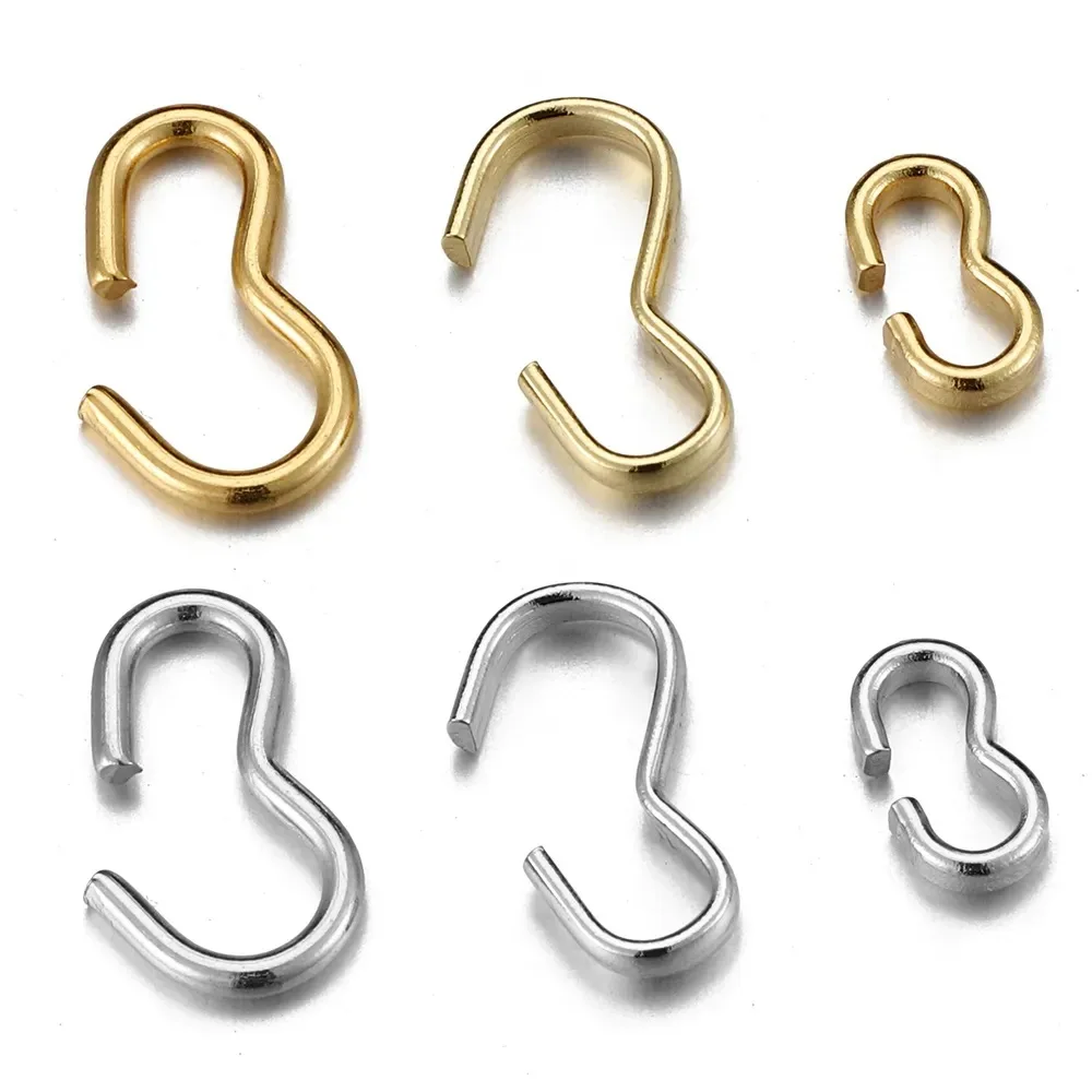 200pcs/lot Stainless steel open-ended 8-shapenr buckle DIY jewelry accessory