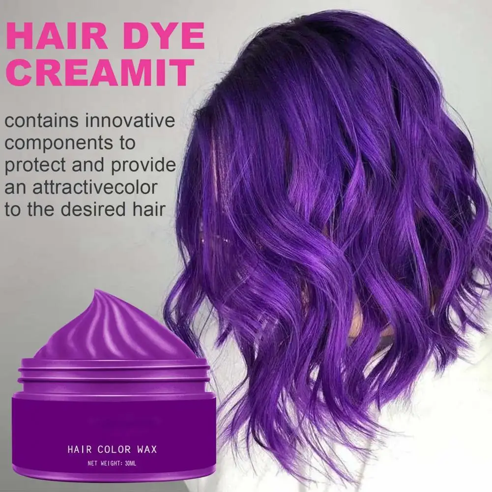 Hair Color Wax Synthetic Hair Dye Cream Lightweight DIY  Universal Disposable Hair Dye Wax