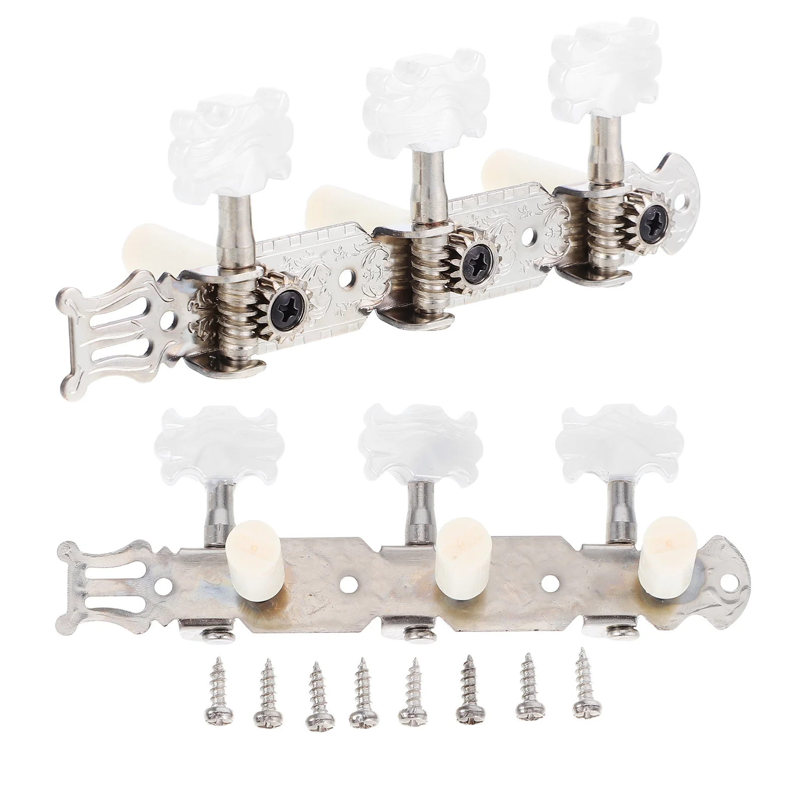 

1 Pair Classical Guitar Tuning Pegs Metal Plastic Machine Heads For Acoustic Folk Guitar Replacement Tuner Screw 3L
