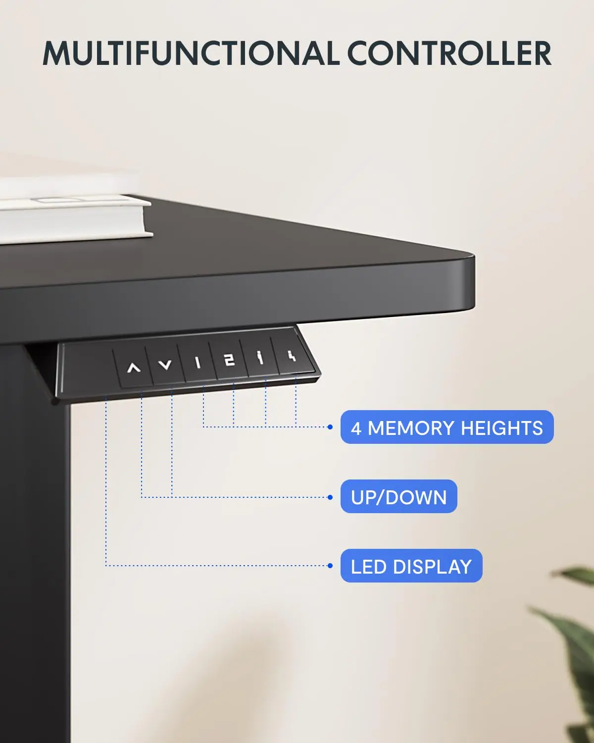 Electric Height Adjustable Standing Desk 71x32 Inch Home Office Black, Customized