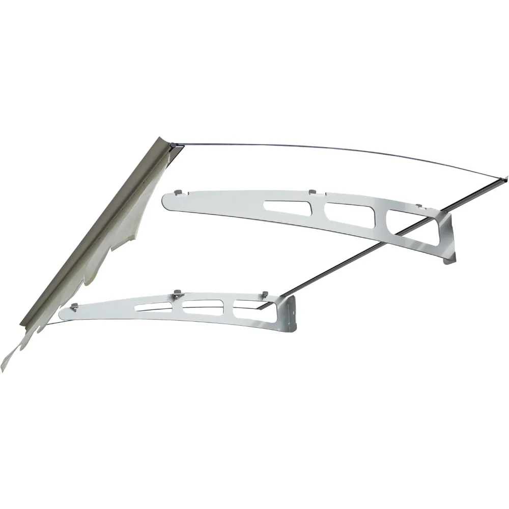 

47 x 34 навес для входной двери, навес из алюминиевого сплава, более толстый кристаллический твердый поликарбонатный лист для деревянного дома