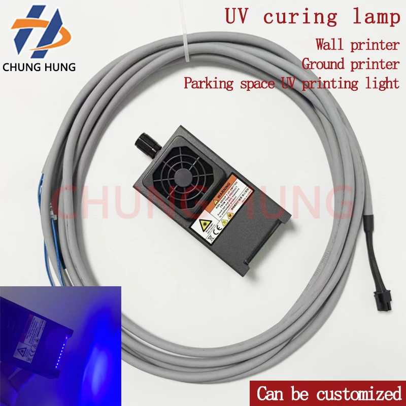 

Fan cooled UV LED curing lamp suitable for XP600/TX800/DX5/6090 UV flatbed printer drying blue purple light F35 * 15mm