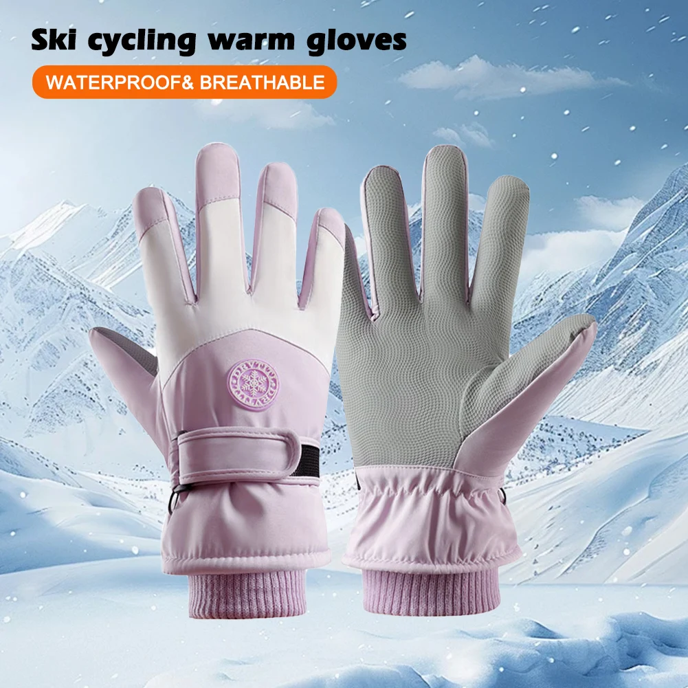 

Men's Winter Gloves Warm Windproof Waterproof Skiing Women's Gloves Touch Screen Warm Lining Non Slip Working Motorcycle