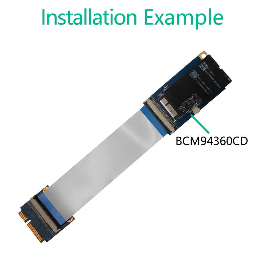 สาย Mini PCI-E BCM94360CD อะแดปเตอร์เครือข่ายคอมพิวเตอร์อุปกรณ์เสริมคอมพิวเตอร์อะแดปเตอร์