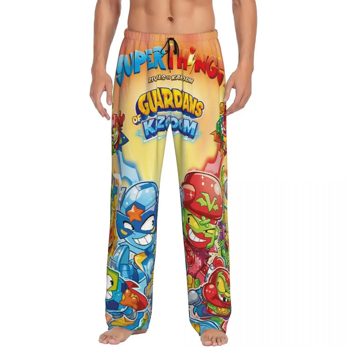 

Изготовленные на заказ пижамные штаны Super Zings SuperThings, мужская одежда для сна, штаны для сна с карманами