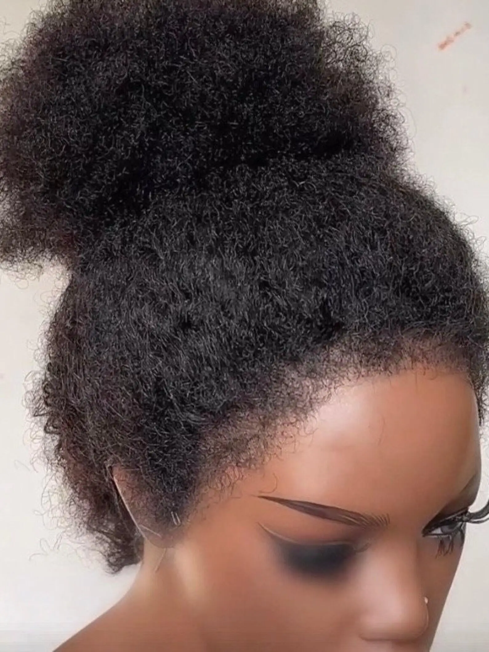 26 بوصة لينة طويلة غلويليس أسود طبيعي غريب مستقيم الدانتيل شعر مستعار أمامي للنساء مع شعر الطفل الاصطناعية قطعها يوميا #3