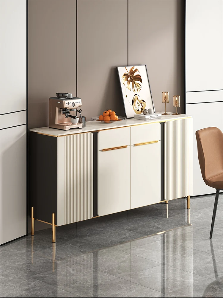 

Light luxury slate sideboard cabinet, locker, modern and simple living room, integrated wall-side cabinet, storage cabinet, narr