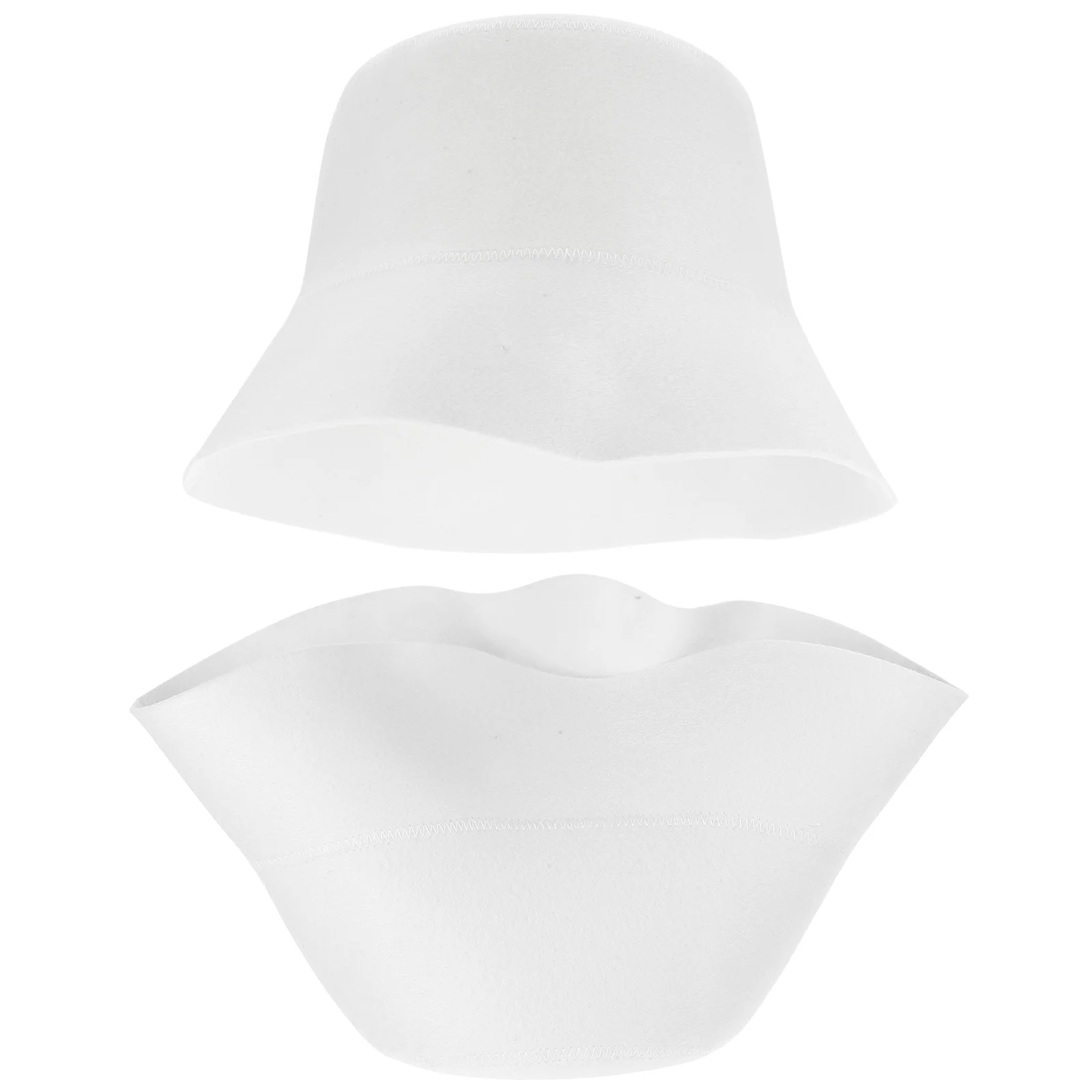 

2Pcs Sauna Cap Felt Wide Brim Indoor Sauna Hat Comfortable Breathable Universal Use Bath Accessory Replacement Shower Cap
