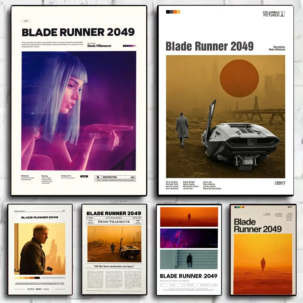 Cyberpunk Sci-Fi Movie B-Blade Runner 2049 Poster Aesthetic Wall Art Canvas Trendy Bedroom Room Home Cafe  Decor