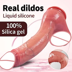 Grande vibratore dildo realistico per le donne adult18 silicone pene vagina vibrador vibromaser giocattoli erotici del sesso strumenti per le coppie