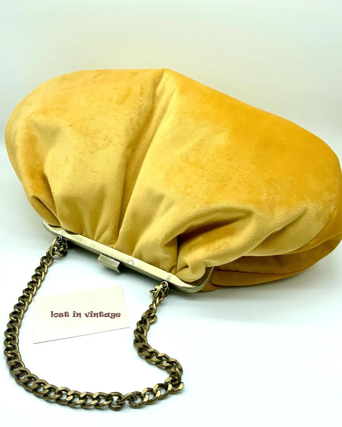 Lost in Vintage Velvet Bag 36x20x8cm Kisslock Bag Hand Bag Cristmas Fabric Purse Shoulder  Bags Frame Clutch Detachable Chain