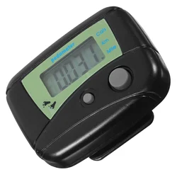 Portable Multi-functional LCD Display Pedometer Clocks Steps Walking Distance Calorie Counter (Black)