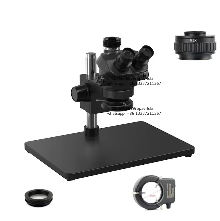 7050TVP Big Base 7-50X Synchronous Zoom Microscope Mobile Phone Repair Trinocular Stereo Microscopio Repair Tools