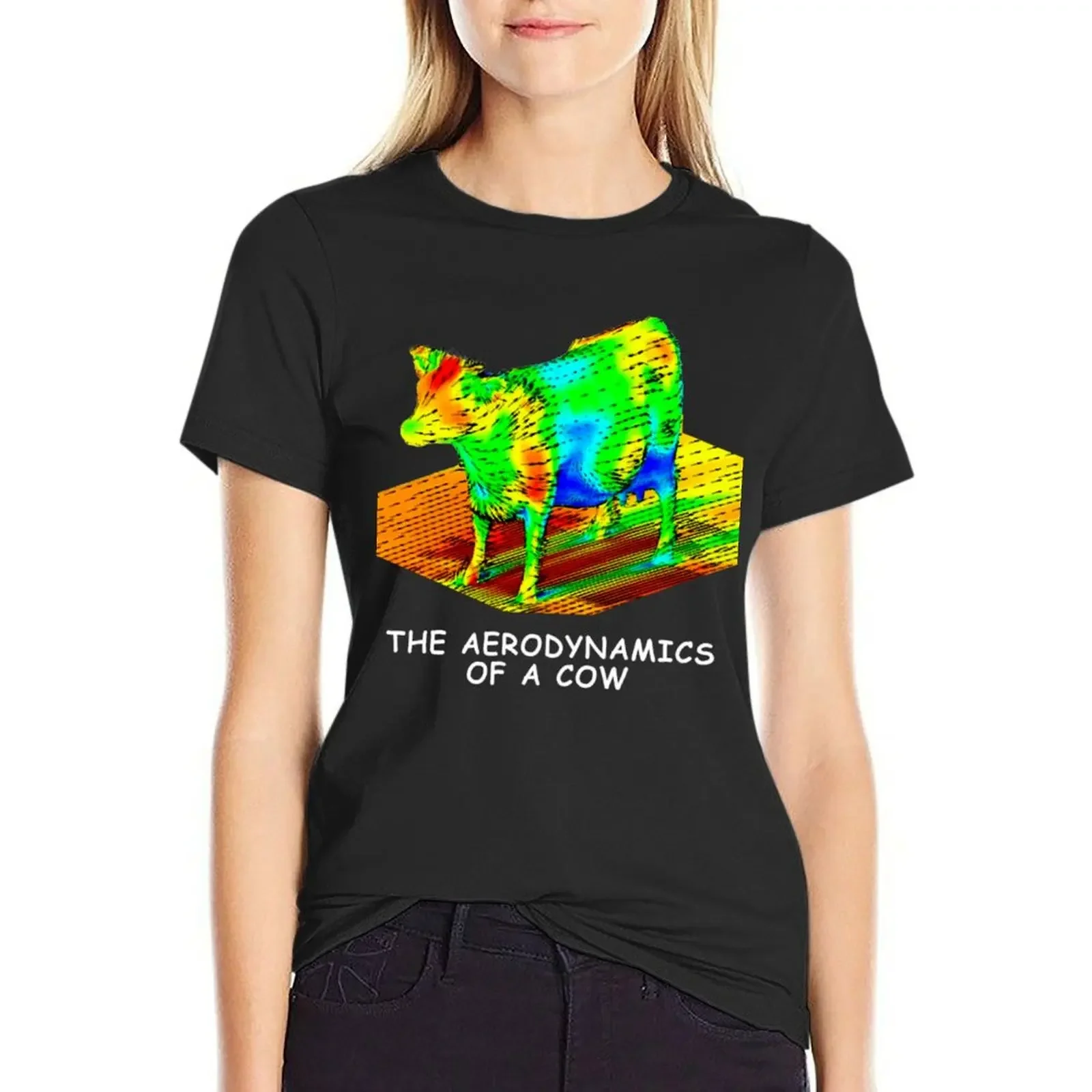 The Aerodynamics of a Cow Essential T-Shirt kawaii clothes tees Woman clothes