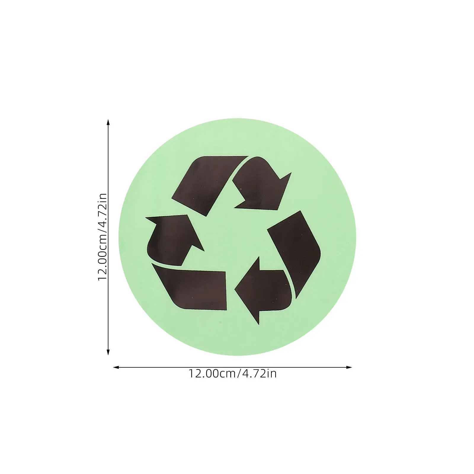 1Sheet Luminous Trash and Recycle Stickers Heavy Duty PVC Material Self Adhesive Garbage Can Labels for Windows Tiles